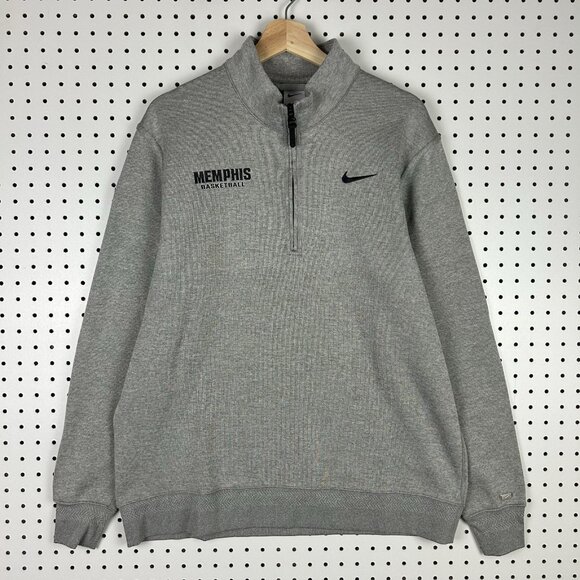 Nike 1 Cent Memphis Tigers Sweater Large Gray Basketball Sideline Penny Hardaway - Picture 1 of 6